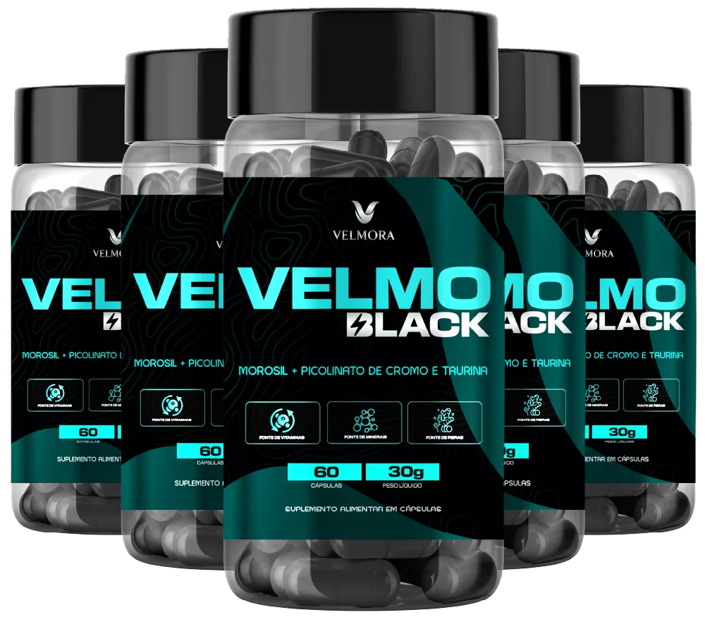 Velmo Black Cápsulas – 5 Potes