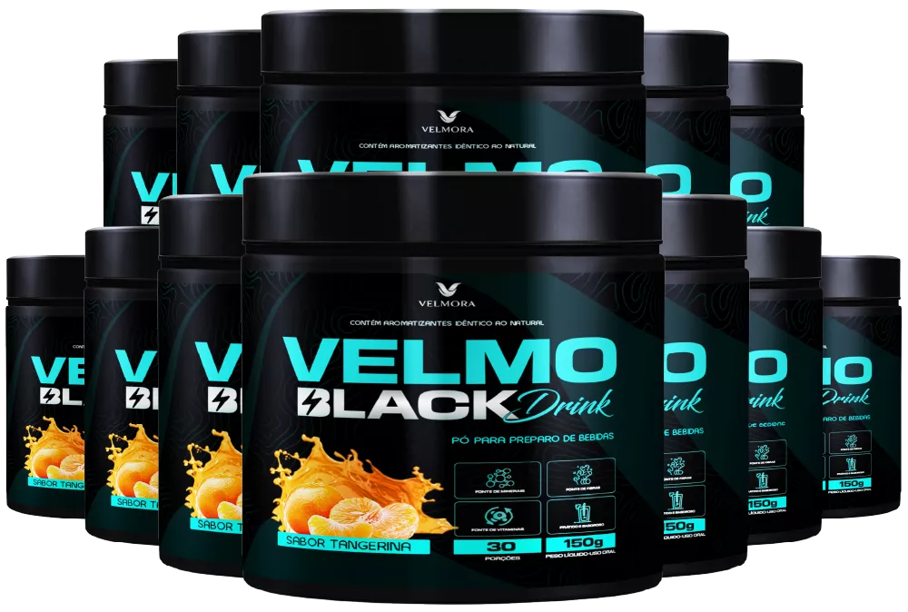 Velmo Black Drink Tangerina – 12 Potes