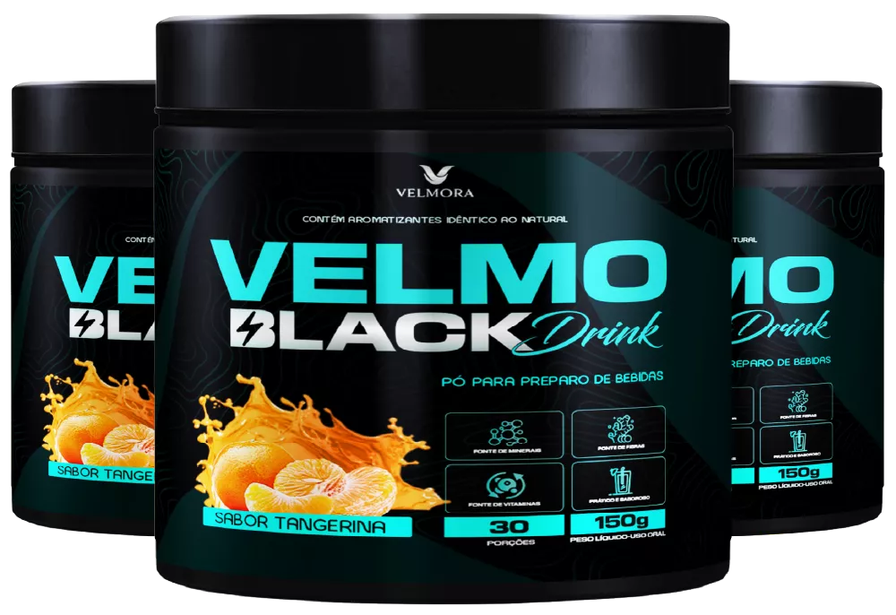 Velmo Black Drink Tangerina – 3 Potes