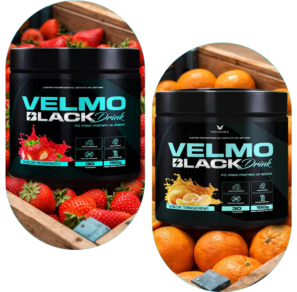 Sabores Velmo Black - Cápsulas, Morango e Tangerina
